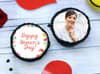 Top View of Personalises Photo Cup Cake