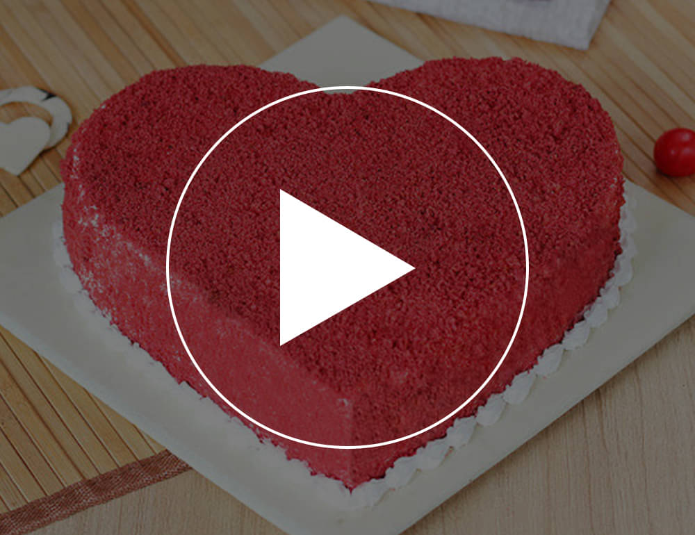 Heart Shaped Red Velvet Cake