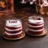 Kiss Me Red Velvet Photo Jar Cakes