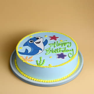 Ocean Adventure Baby Shark Cake