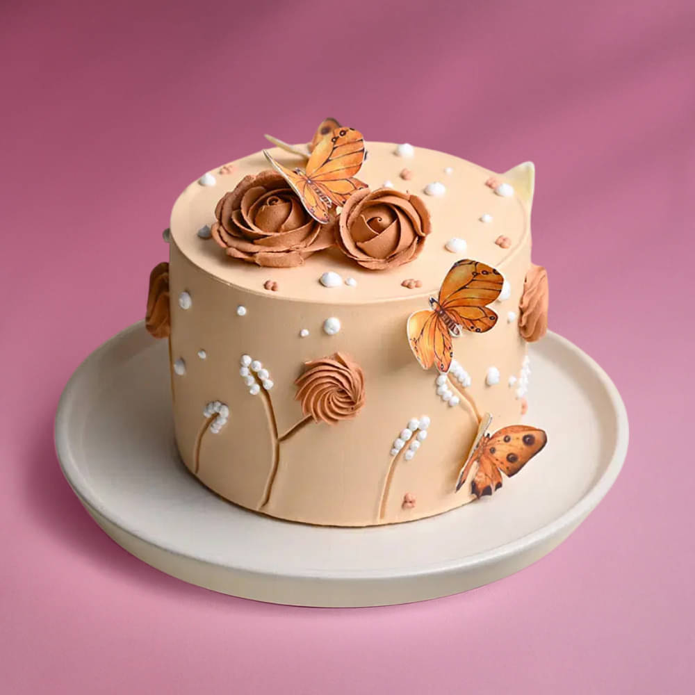 Rose N Butterfly Designer Cake