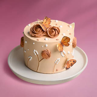 Rose N Butterfly Designer Cake