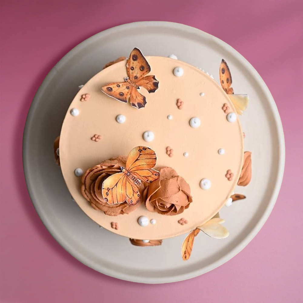 Rose N Butterfly Designer Cake