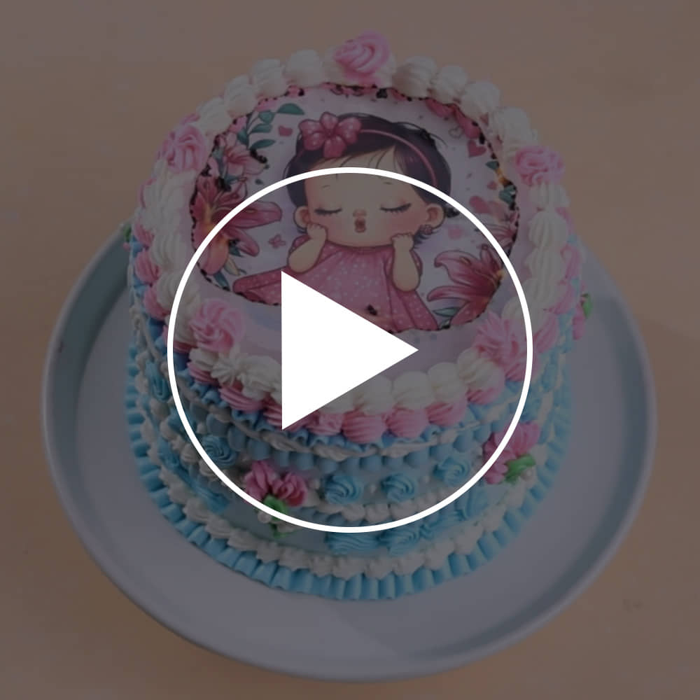 Sweet Baby Shower Fire Cake