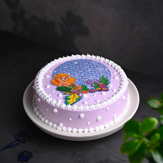 Vibrant Mermaid Theme Cake Cake Image
