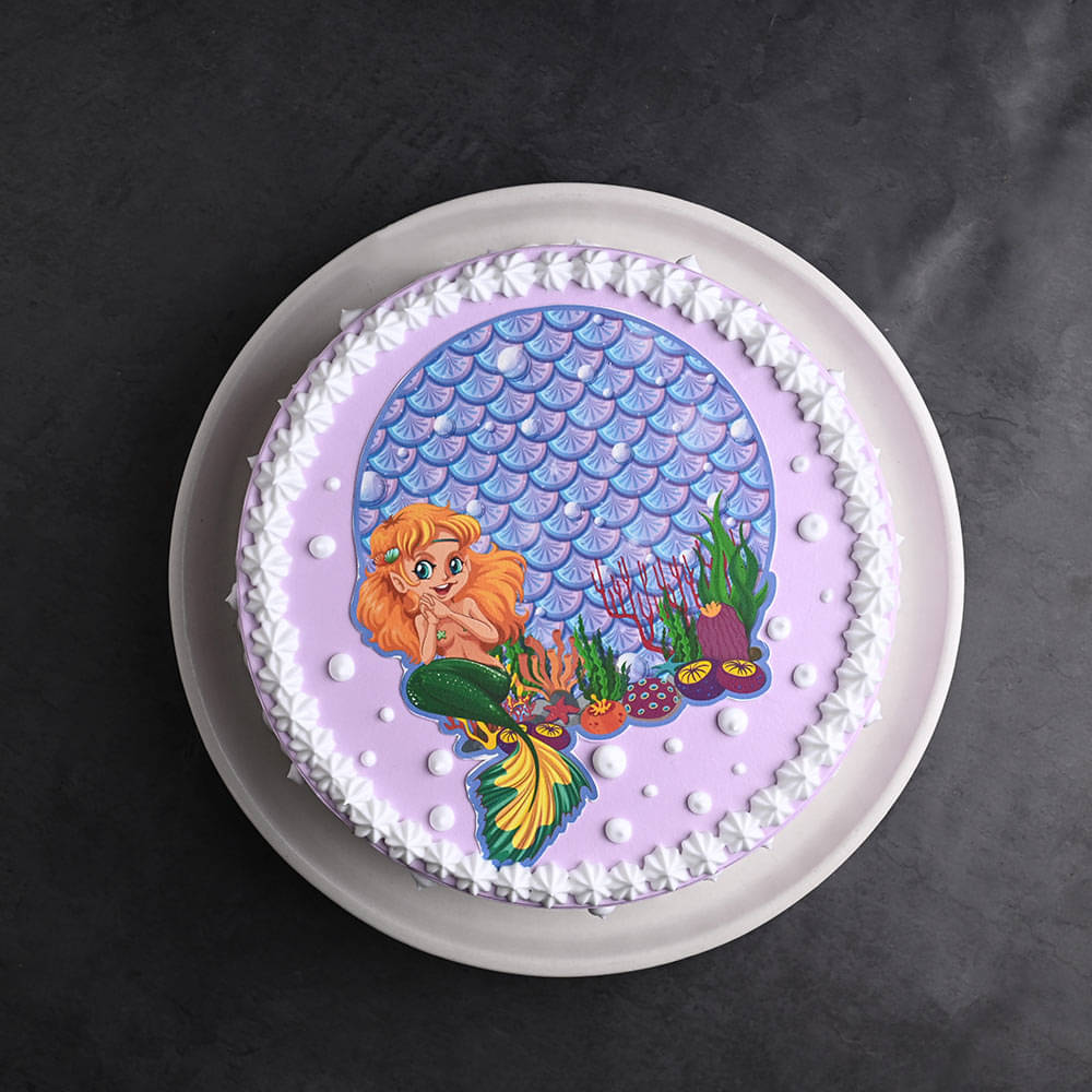 Vibrant Mermaid Theme Cake