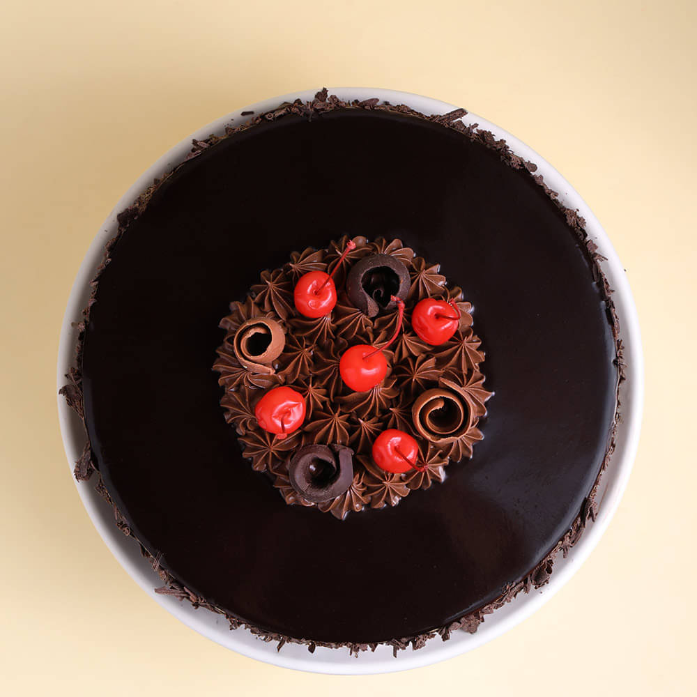 Top View of German Black Forest Cake