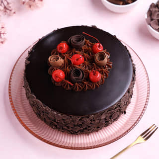 Top View of German Black Forest Cake