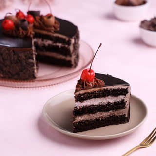 Sliced View of German Black Forest Cake