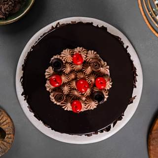 Top View of German Black Forest Cake