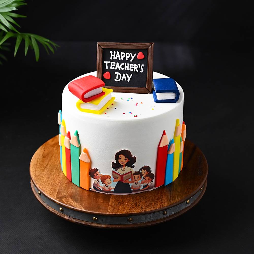 Side View of Classroom Celebration Cake