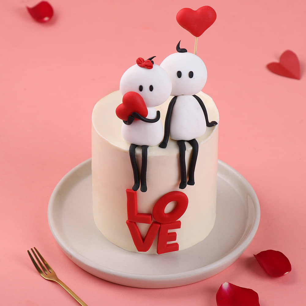 Adorable Love Story Cake