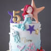 Zoomed View of Adorable Mermaid Cake