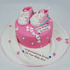 Adorable Pink Its A Girl Fondant Cake