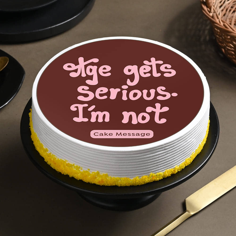 Age Gets Serious Quirky Birthday Cake