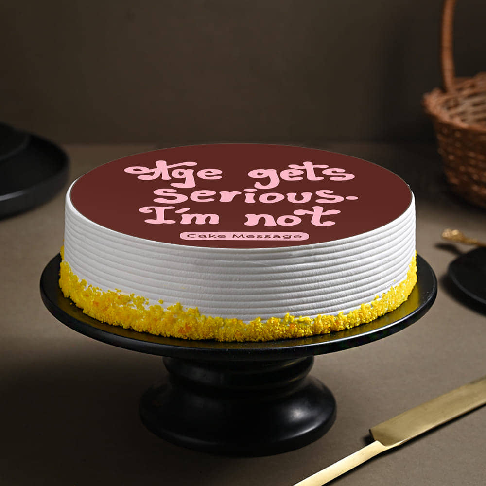 Age Gets Serious Quirky Birthday Cake