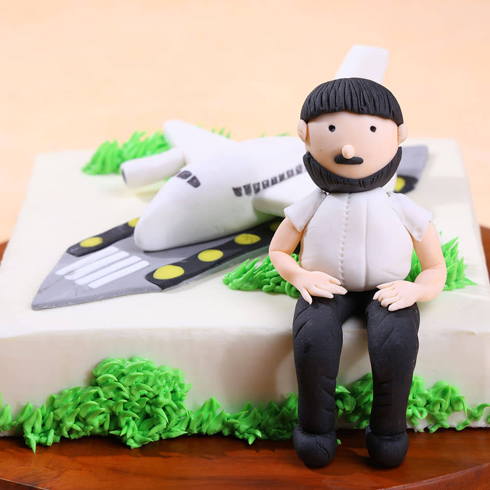 Zoomed-in View of Airplane Adventure Cake Zoomed-in View of Airplane Adventure Cake