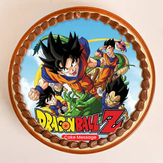 Top View of Amazing Dragon Ball Z Themed Cake Top View of Amazing Dragon Ball Z Themed Cake