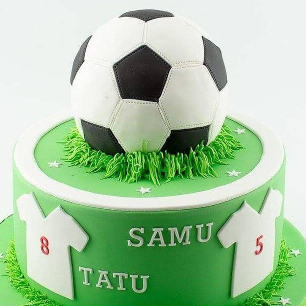 Zoomed View of Amazing Soccer Theme Cake