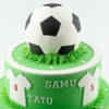 Zoomed View of  Amazing Soccer Fondant Theme Cake