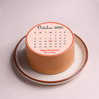 Top View of Anniversary Calendar Bento Cake Top View of Anniversary Calendar Bento Cake