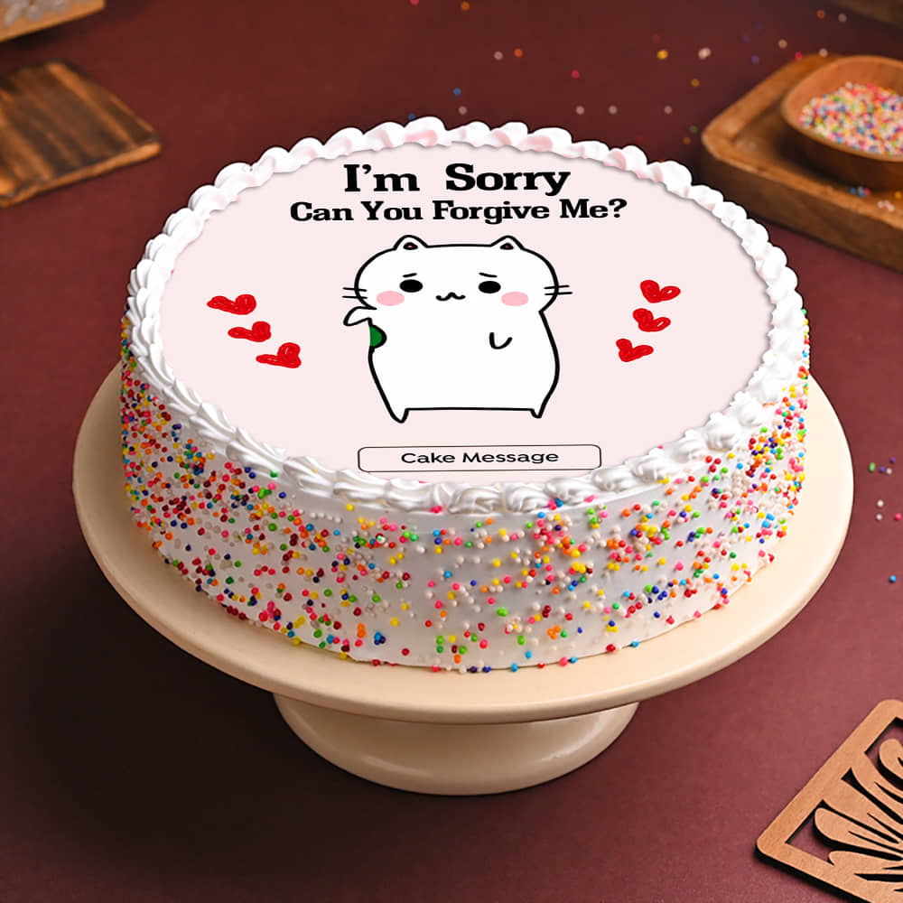 Apologising Cat Sorry Cake