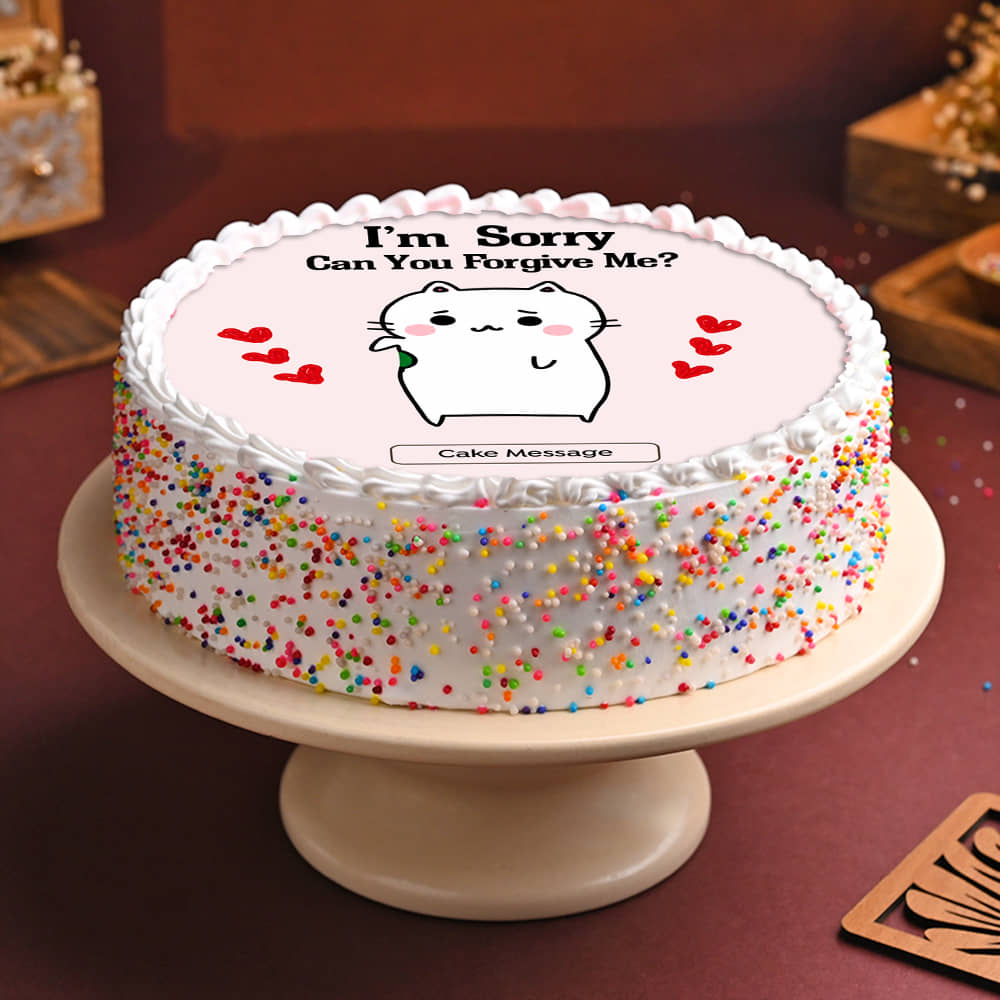 Apologising Cat Sorry Cake