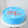 Aqua Blue Colour New Year Cake