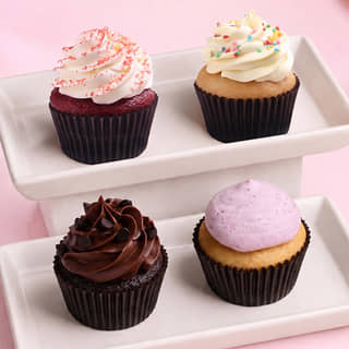 Top View of Assorted Cupcake Indulgence Box
