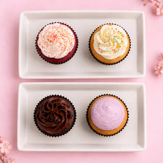 Zoomed View of Assorted Cupcake Indulgence Box