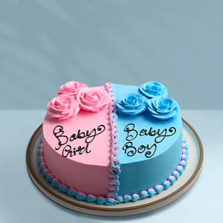 Baby Girl Baby Boy Cake