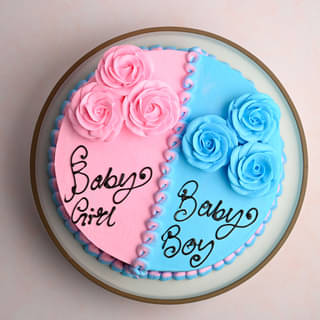 Baby Girl Baby Boy Cake