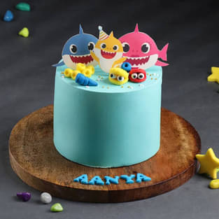 Baby Shark Cute Cream Cake