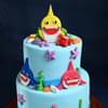 Zoomed View of Baby Shark Marvel Cake