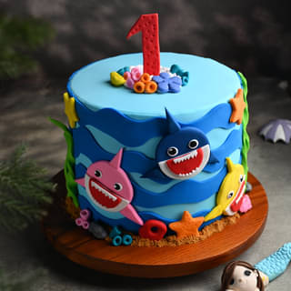 Baby Shark Theme Cake