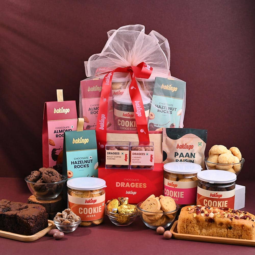 Top View - Premium Baked Delights Cookies Hamper