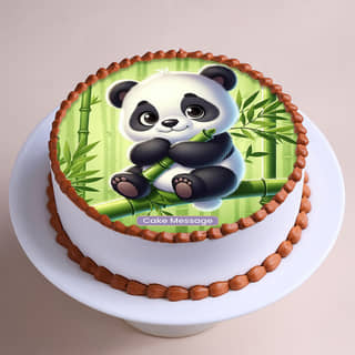 Bamboo Bliss Panda Cake