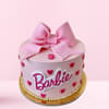 Barbie Bow Cream N Fondant Cake
