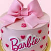 Barbie Bow Cream N Fondant Cake