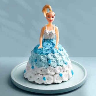 Barbie Doll Cream Cake
