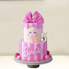 Barbie Tiered Cream Sugar Sheet N Fondant Cake