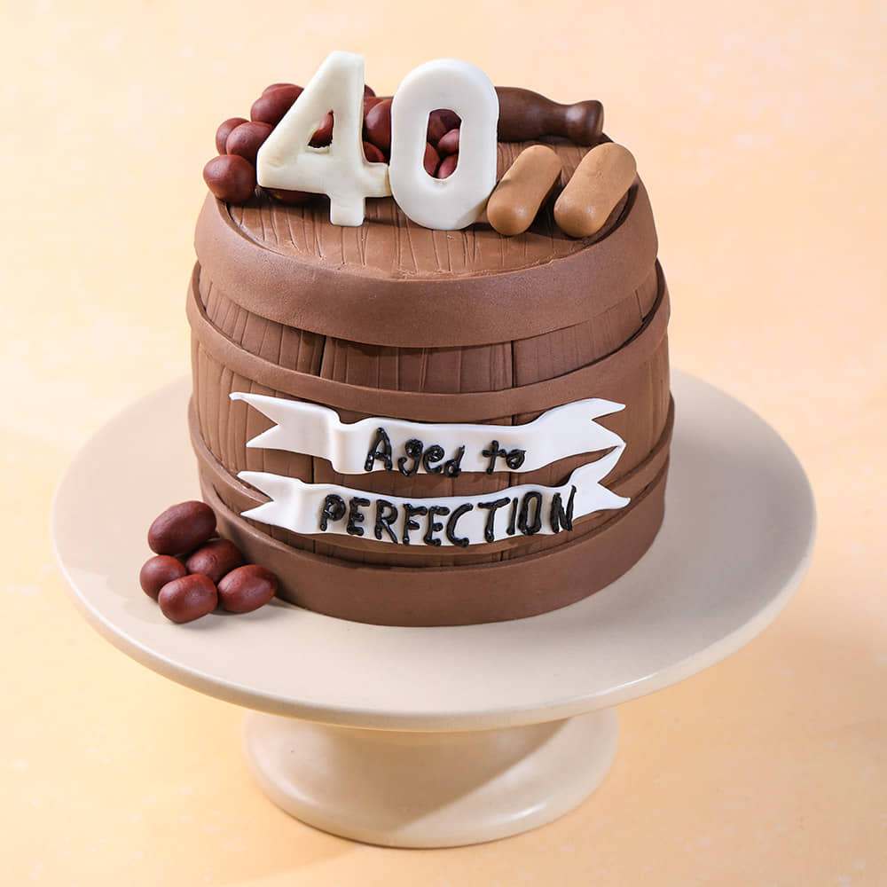 Barrelled Forty Birthday Cake