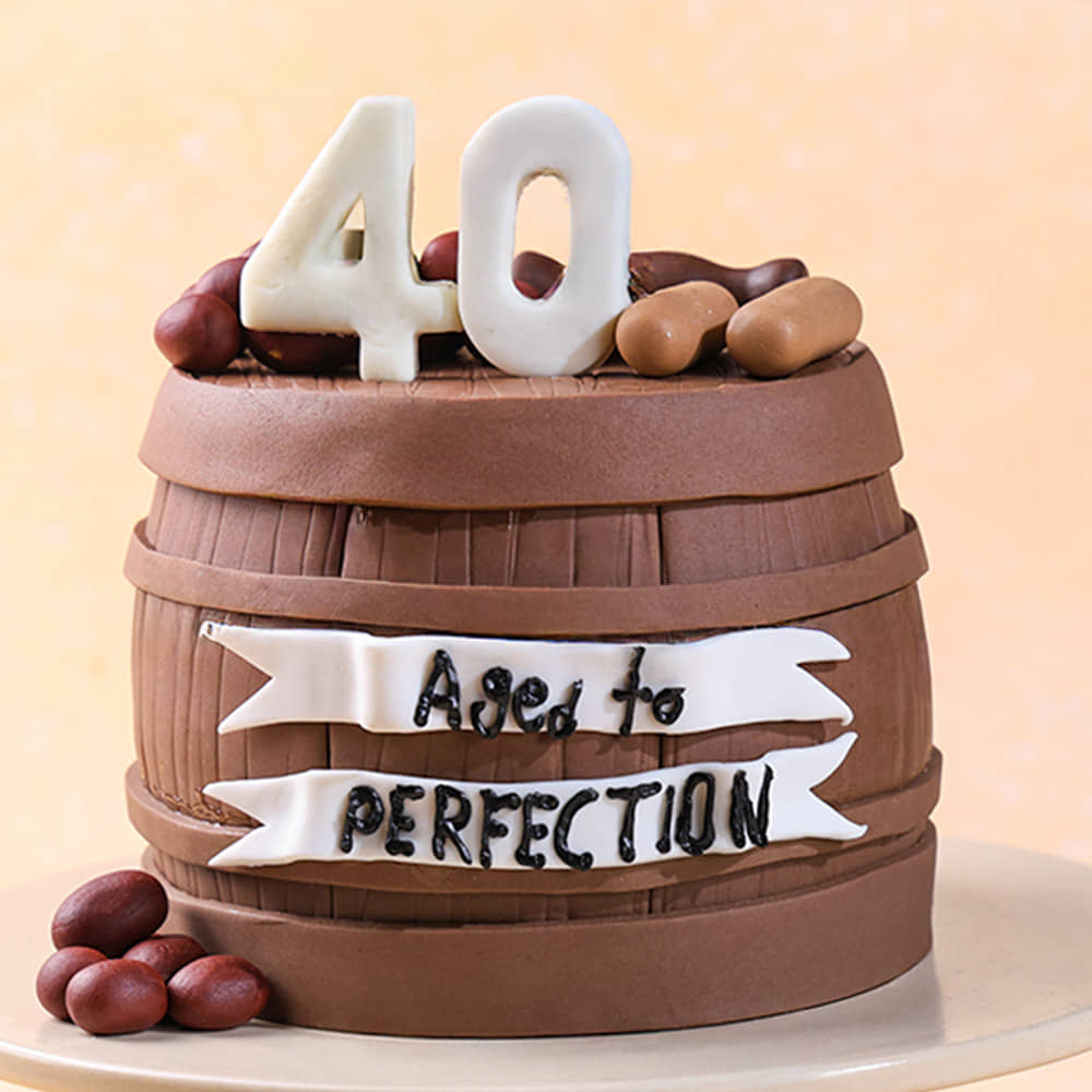 Barrelled Forty Birthday Cake