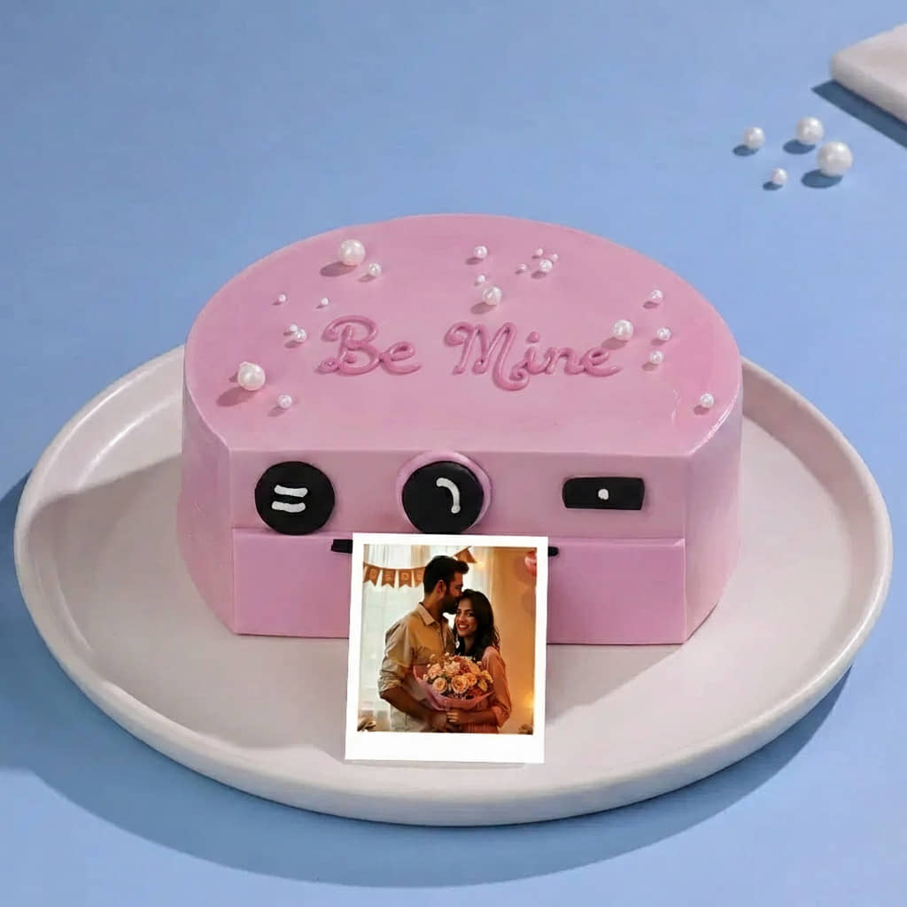 Be Mine Camera Photo Cake