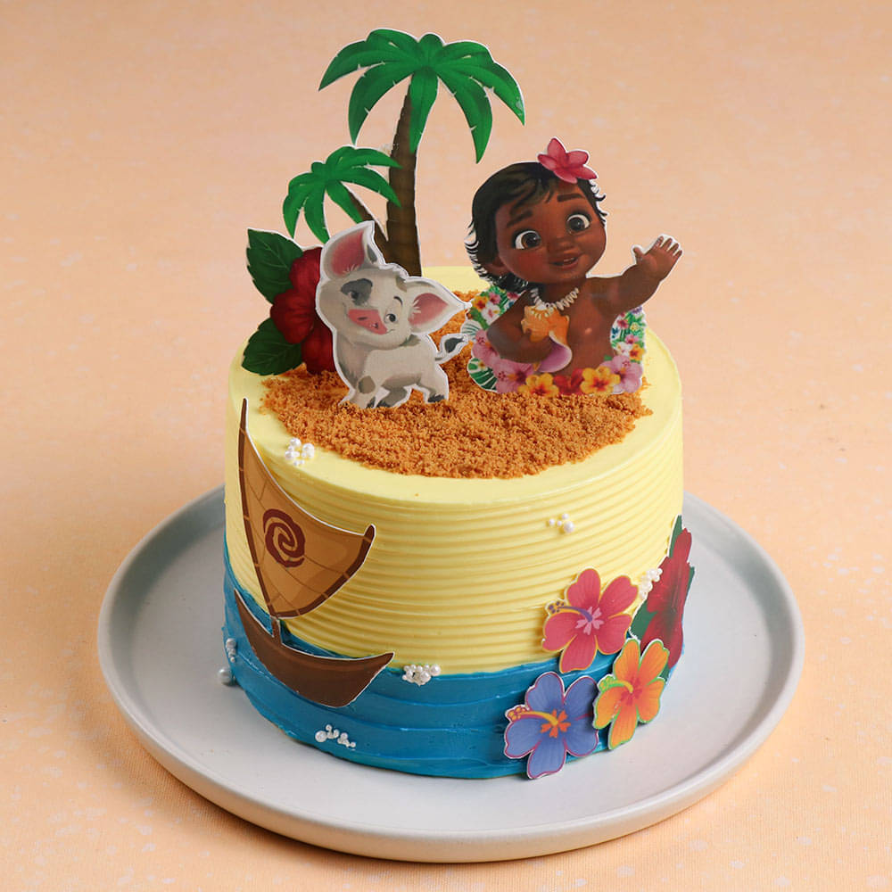 Beach Bliss Moana Cake Front View of Beach Bliss Moana Cake