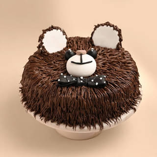 Charming Brown Bear Theme Cake