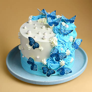 Beautiful Butterfly Theme Cake
