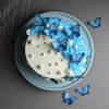 Top View Beautiful Butterfly Theme Cake