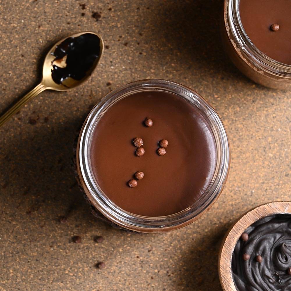 Belgian Chocolate Mousse Jar Cake