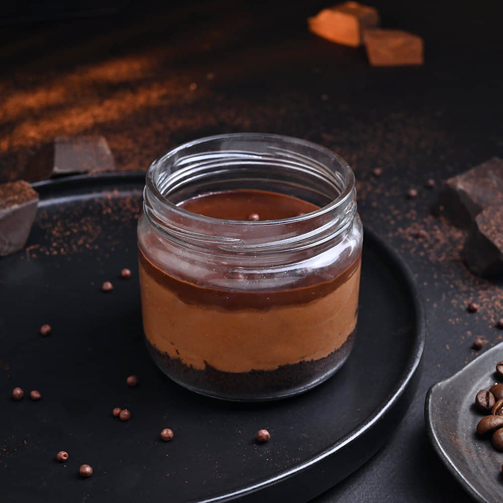 Belgian Chocolate Mousse Jar Cake